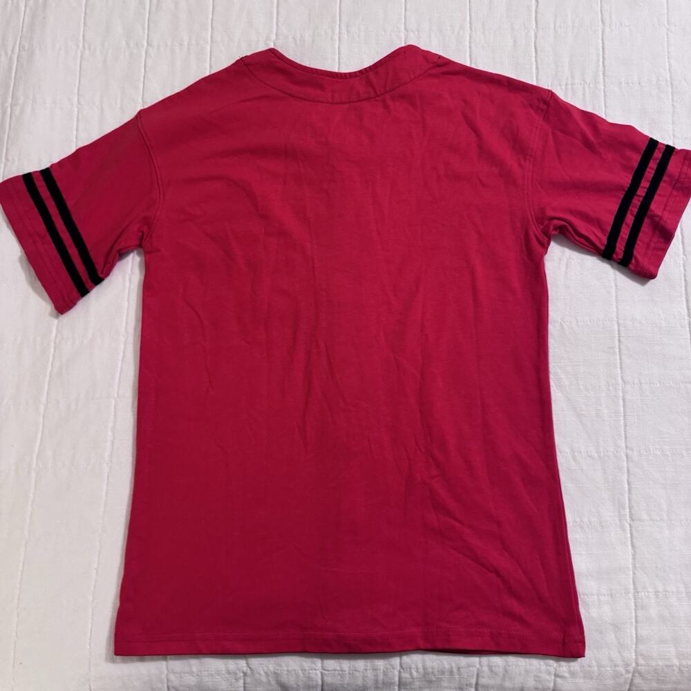 Spiderman Big Boys Baseball Graphic Tee LARGE Red/Black Button Up NEW - Picture 7 of 7